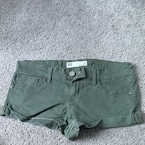 RSQ Olive Green Denim Shorts